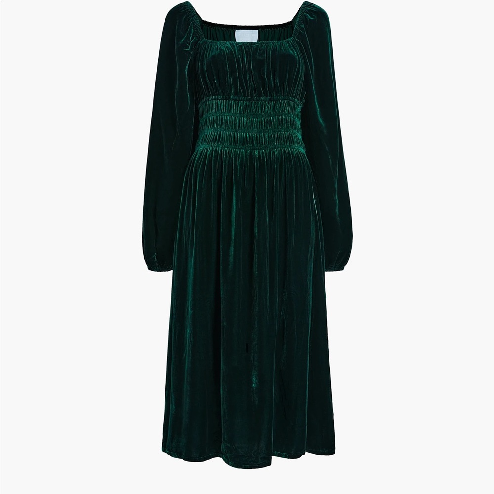 The Jasmine Nap Dress - Emerald Velvet - Medium (NWT)